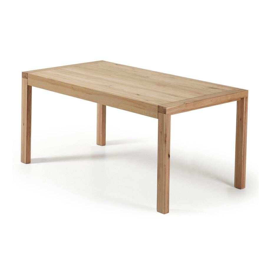 Kave Home Uitschuifbare Eettafel 'Briva' Eiken Naturel, 180 x 90cm Kave Home Uitschuifbare Eettafel 'Briva' Eiken Naturel, 180 x 90cm afbeelding