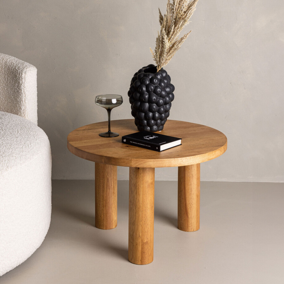Nohr Ronde Salontafel 'Meghen' Rubberhout, 60cm afbeelding 1