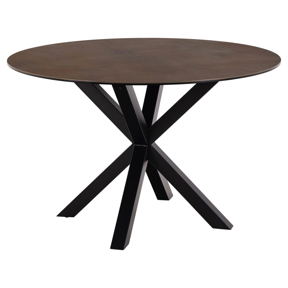 Bendt Ronde Eettafel 'Line' Keramiek, 119cm, kleur Bruin afbeelding 1