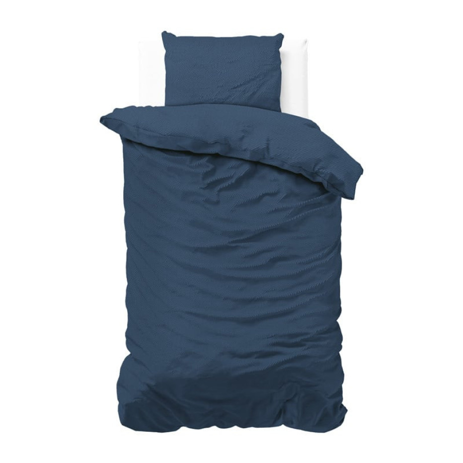 Dekbedovertrek Satin Point - Eenpersoons (140x200 cm) - Navy Microvezel - Dessin: - Zensation - Dekbed-Discounter.nl afbeelding 1