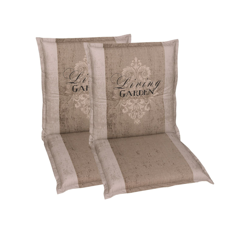 GO-DE Textil Tuinkussen (Stoelkussens voor stoelen met een lage rugleuning, Beige) GO-DE Textil Tuinkussen (Stoelkussens voor stoelen met een lage rugleuning, Beige) afbeelding 1