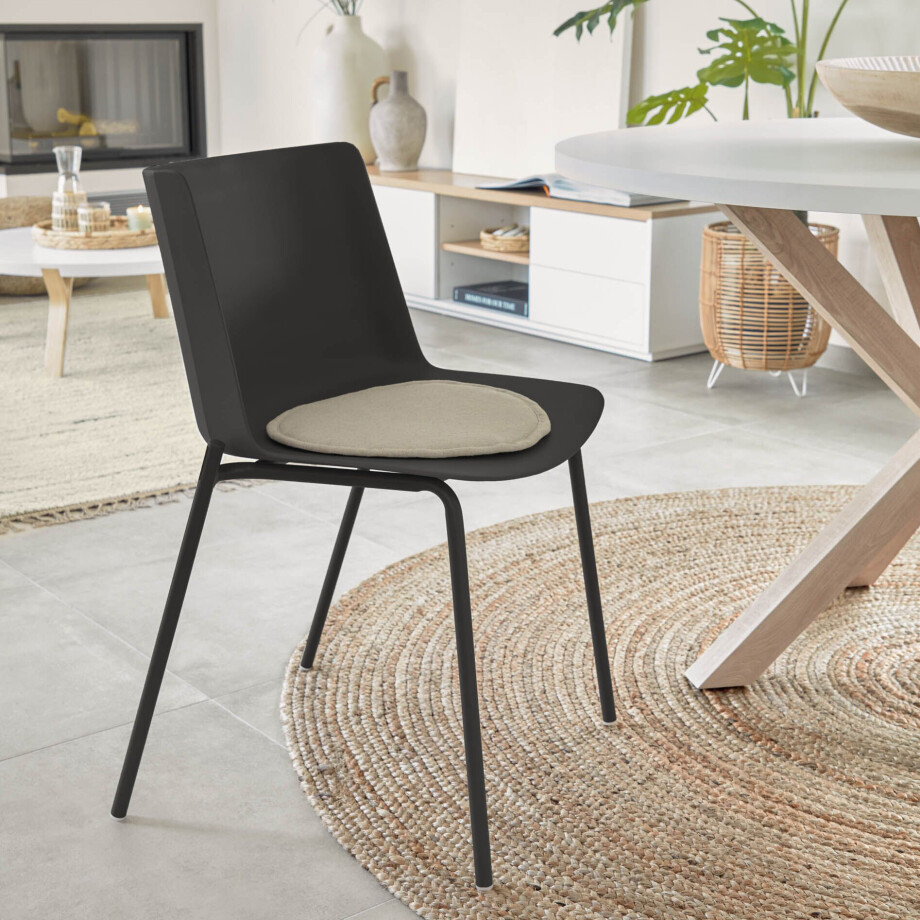 Kave Home Eetkamerstoel 'Hannia', kleur Zwart afbeelding 1