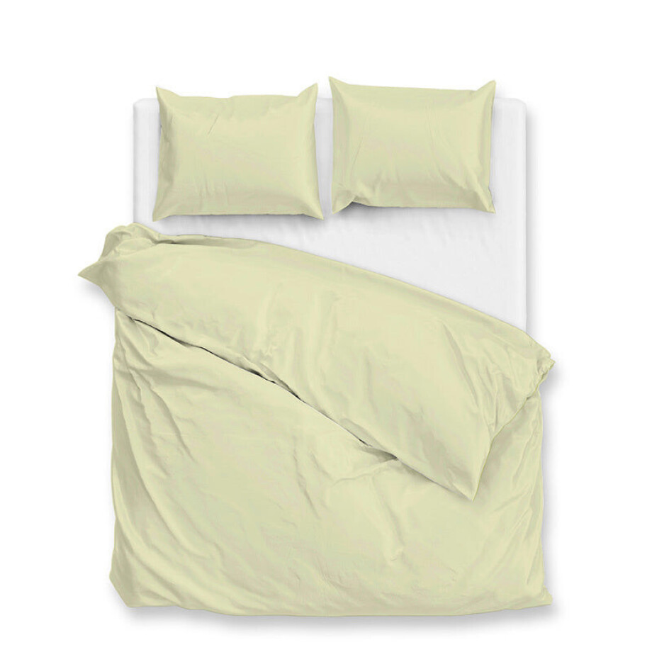 2e -50% | Dekbedovertrek Percale-Katoen - Groen - Tweepersoons (200x200 Cm) - Groen Percale Katoen - Effen - Zo!Home - Dekbed-Discounter.nl afbeelding 1