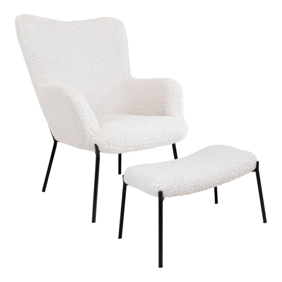 Fauteuil Glasgow met krukje | House Nordic afbeelding 1