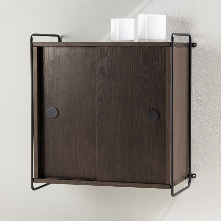 Nohr Hangende Opbergkast 'Marketta' 68 x 60cm, kleur Mokka afbeelding 1
