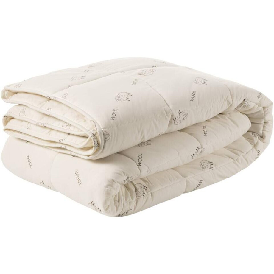 2e Halve Prijs Leen Bakker - Dekbed - 4-seizoenen - 140x200 Cm - Wol - Wit afbeelding 1