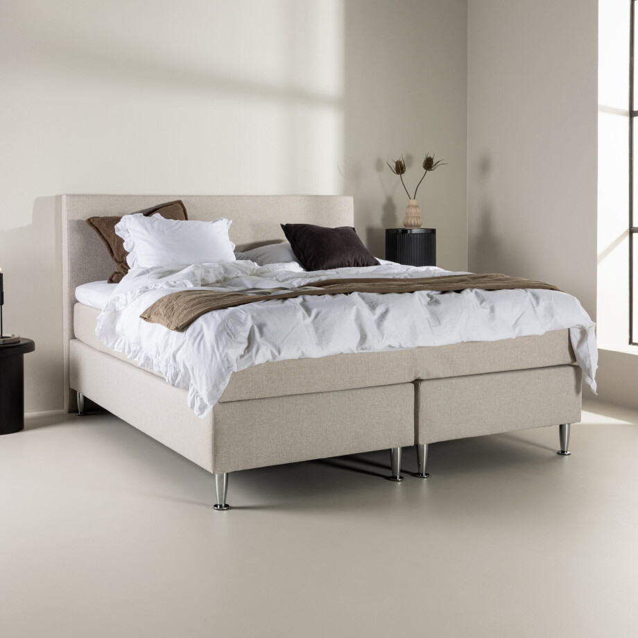 Nohr Bed 'Jacquise' 180 x 200cm, kleur Beige Nohr Bed 'Jacquise' 180 x 200cm, kleur Beige afbeelding 1