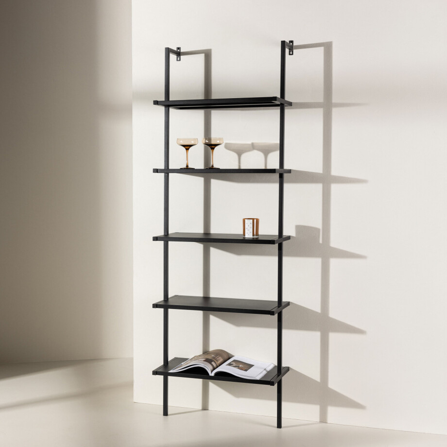 Nohr Wandrek 'Shaleena' 183 x 60cm, kleur Zwart Nohr Wandrek 'Shaleena' 183 x 60cm, kleur Zwart afbeelding 1