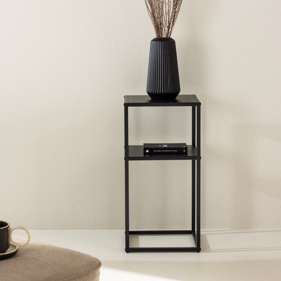 Nohr Bijzettafel 'Nels' 30 x 30cm, kleur Zwart Nohr Bijzettafel 'Nels' 30 x 30cm, kleur Zwart afbeelding 1