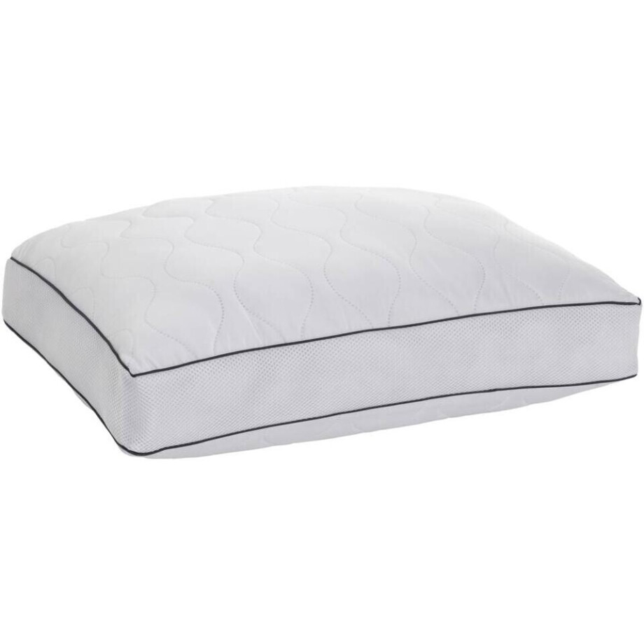 2e Halve Prijs Leen Bakker - Hoofdkussen Airwave - Ventilerend - 50x60 Cm - Synthetisch - Wit afbeelding 1