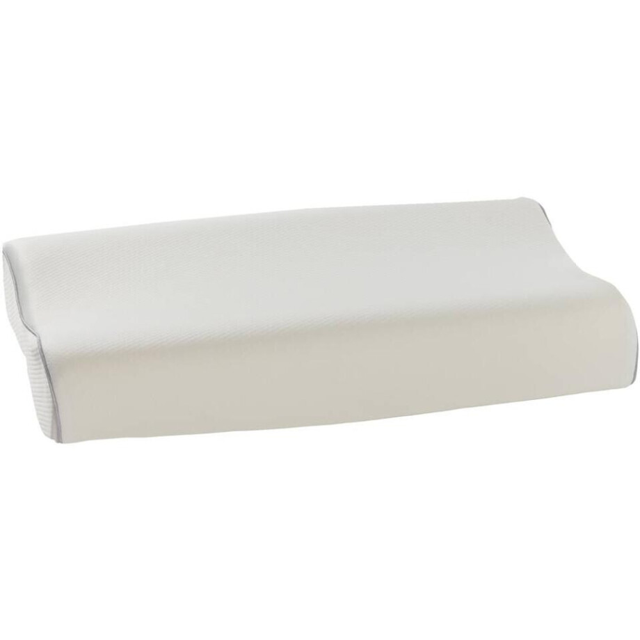 Leen Bakker - Hoofdkussen Wave - Traagschuim - 50x60 Cm - Synthetisch/Traagschuim - Wit Leen Bakker - Hoofdkussen Wave - Traagschuim - 50x60 Cm - Synthetisch/Traagschuim - Wit afbeelding 1