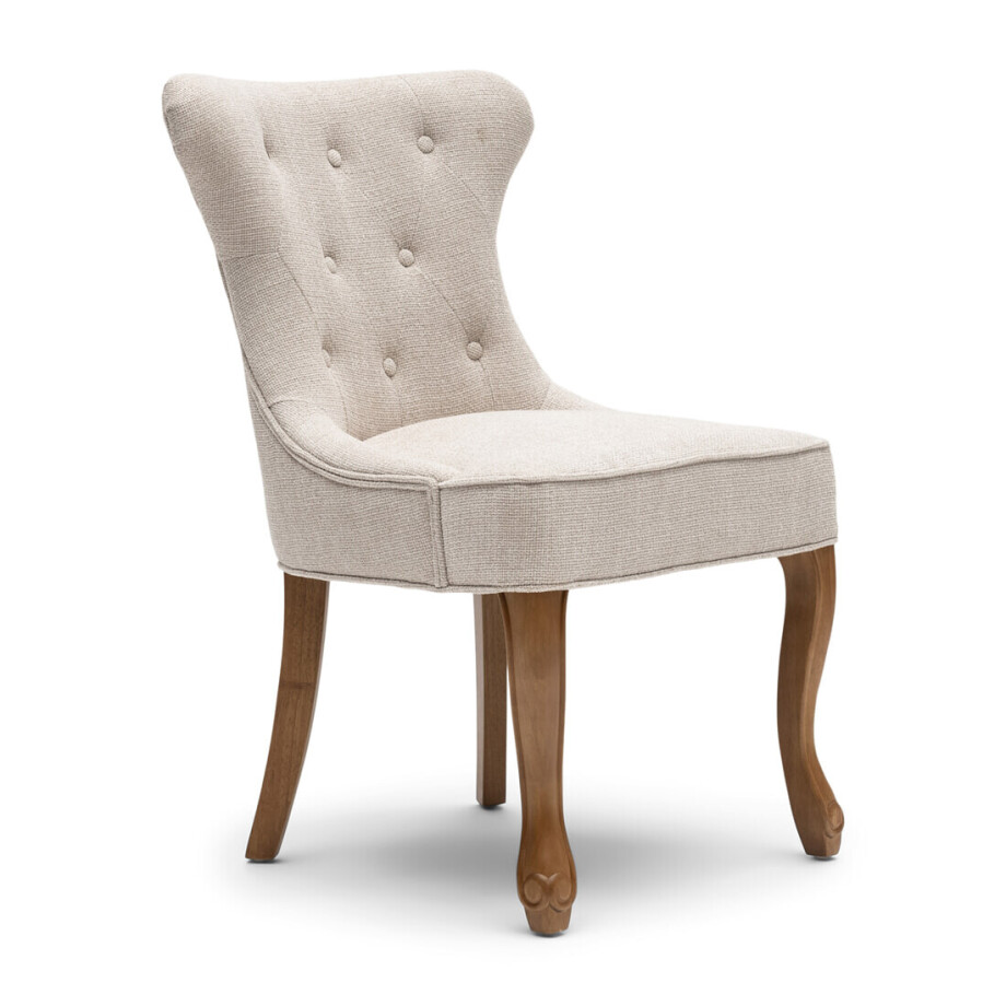 Rivièra Maison Eetkamerstoel 'George' Chenille Jacquard, kleur Glossy Flax afbeelding 1