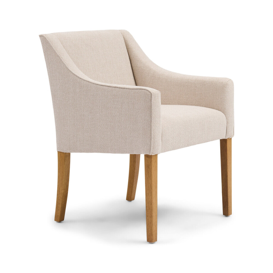 Rivièra Maison Eetkamerstoel 'Savile Row' Chenille Jacquard, kleur Glossy Flax afbeelding 1