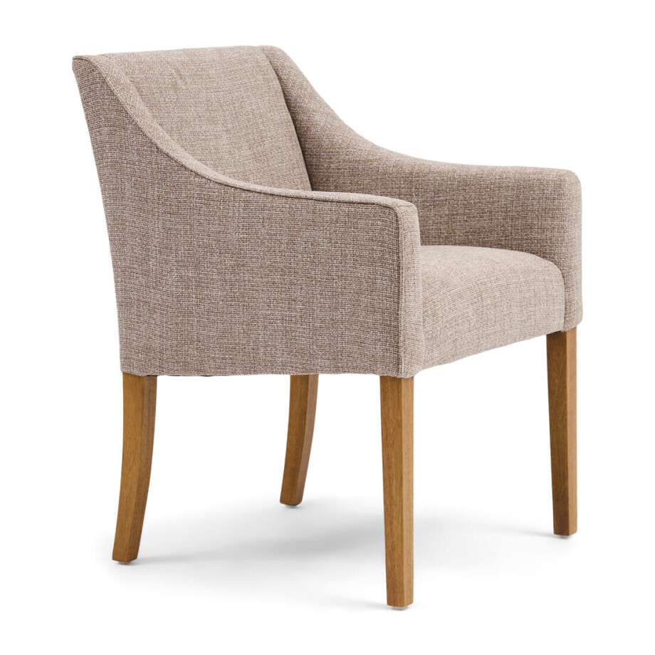 Rivièra Maison Eetkamerstoel 'Savile Row' Chenille Jacquard, kleur Bright Taupe afbeelding 1