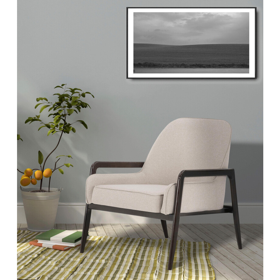 andas Fauteuil Braga naar keuze met frame van eiken in donker of beukenhout in licht afbeelding 1