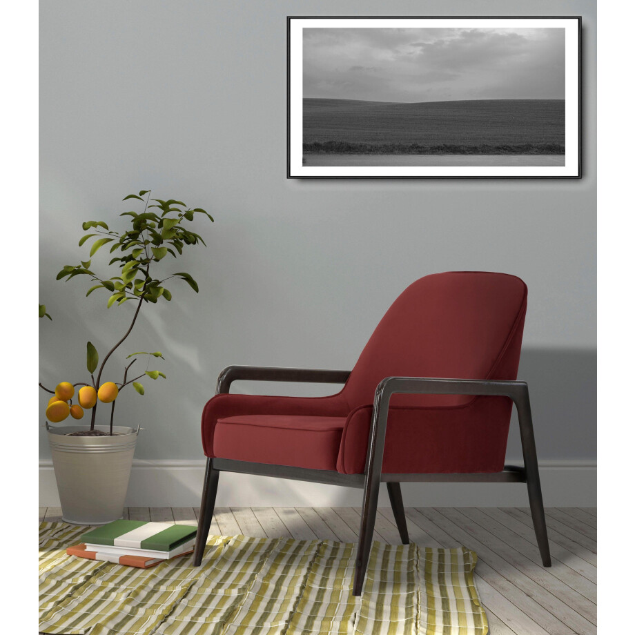 andas Fauteuil Braga naar keuze met frame van eiken in donker of beukenhout in licht afbeelding 1