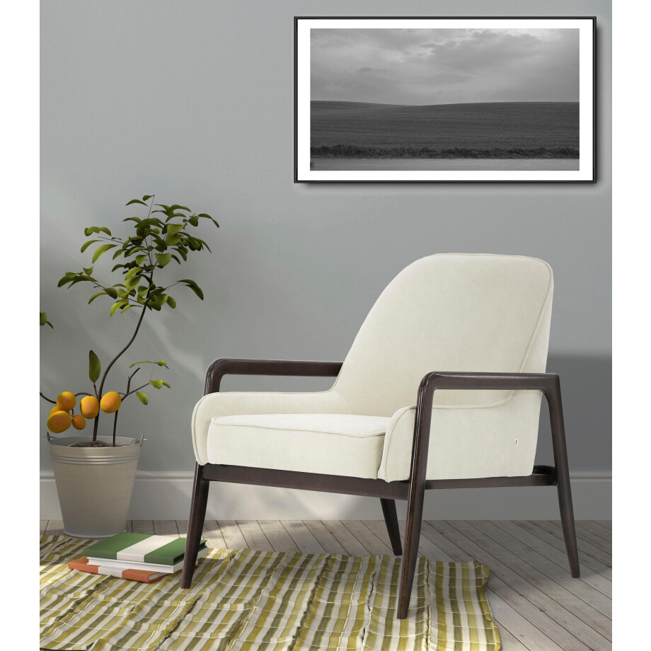 andas Fauteuil Braga naar keuze met frame van eiken in donker of beukenhout in licht afbeelding 1