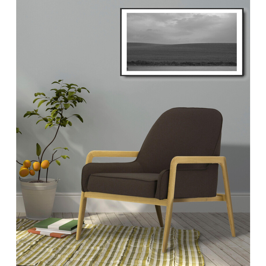 andas Fauteuil Braga naar keuze met frame van eiken in donker of beukenhout in licht afbeelding 1