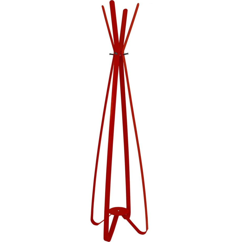 Gorillz Modi - kapstok staand- staande kapstok - 8 haken - Metaal - 170 cm - Rood afbeelding 1