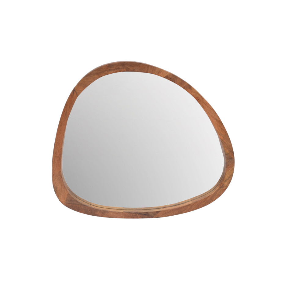 Brix Spiegel 'Joy' Mangohout, 70 x 80cm, kleur Bruin Brix Spiegel 'Joy' Mangohout, 70 x 80cm, kleur Bruin afbeelding 1