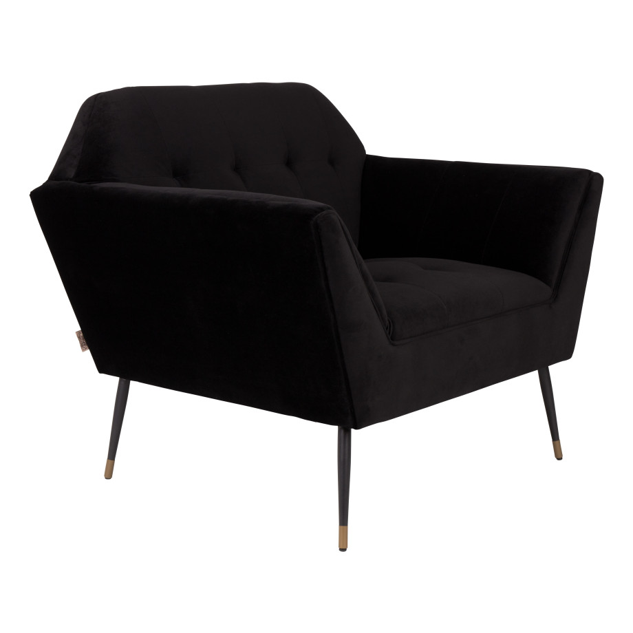 Dutchbone Fauteuil 'Kate', kleur Zwart afbeelding 1