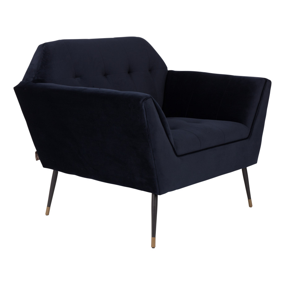 Dutchbone Fauteuil 'Kate', kleur Donkerblauw afbeelding 1