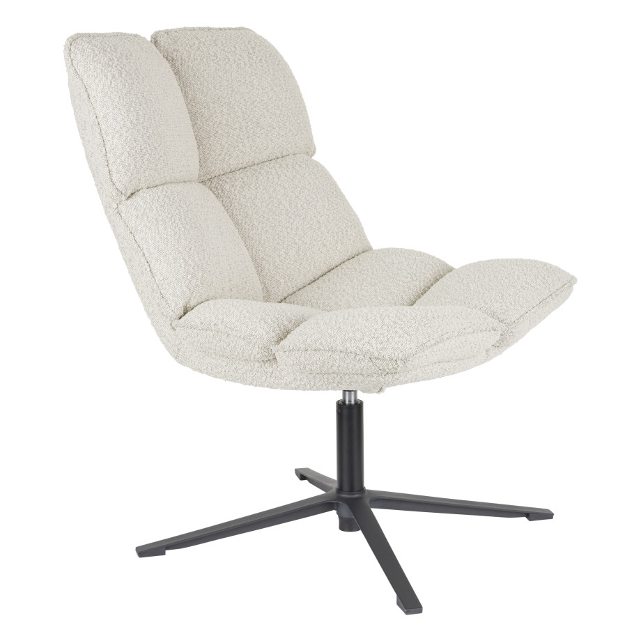 ZILT Draaifauteuil 'Cherly' Bouclé, kleur Beige afbeelding 1