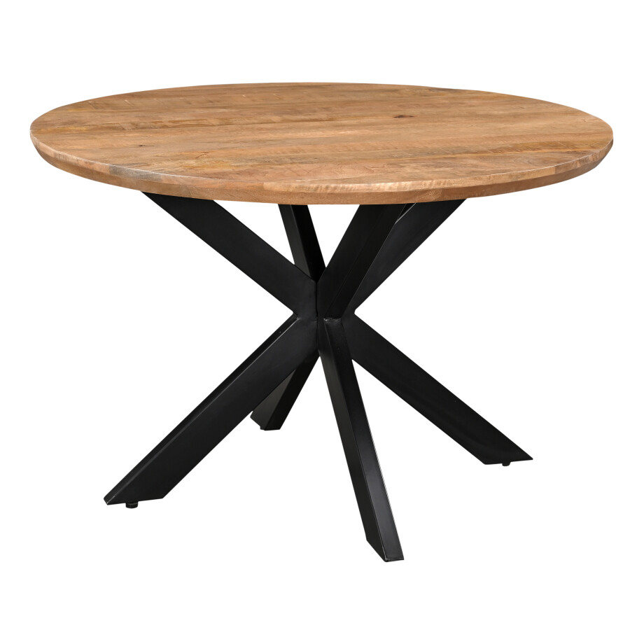 Livingfurn Ronde Eettafel 'Jesper' Mangohout, 120cm Livingfurn Ronde Eettafel 'Jesper' Mangohout, 120cm afbeelding