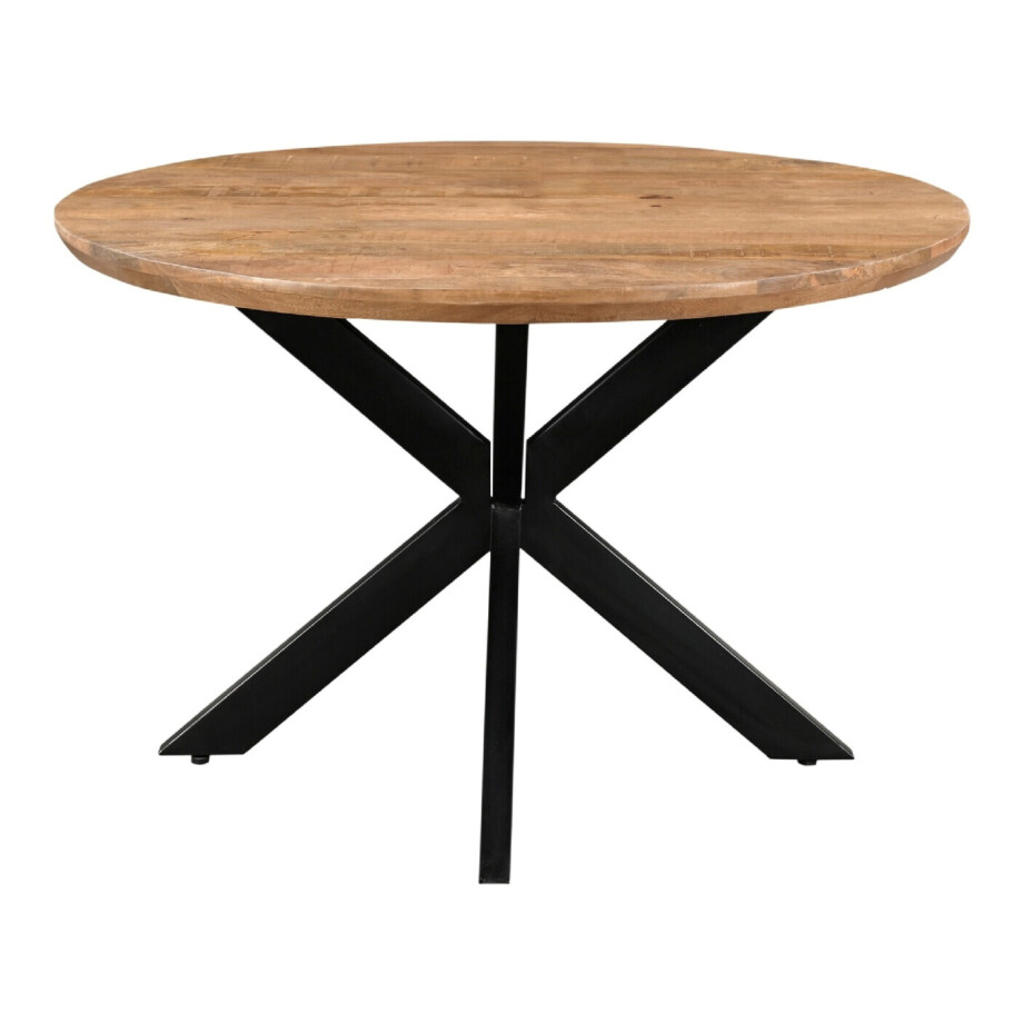 Livingfurn Ronde Eettafel 'Jesper' Mangohout, 140cm Livingfurn Ronde Eettafel 'Jesper' Mangohout, 140cm afbeelding