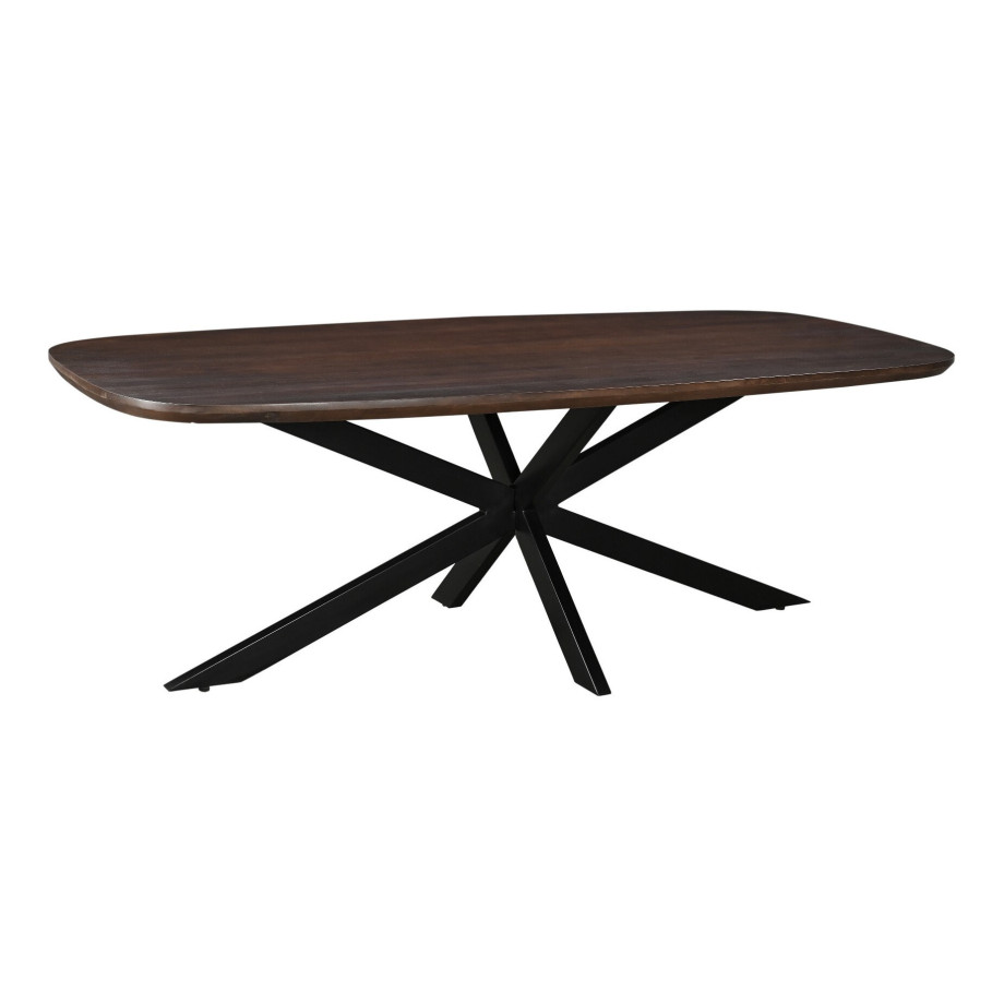 Livingfurn Deens Ovale Eettafel 'Jesper' Mangohout, 180 x 90cm afbeelding 