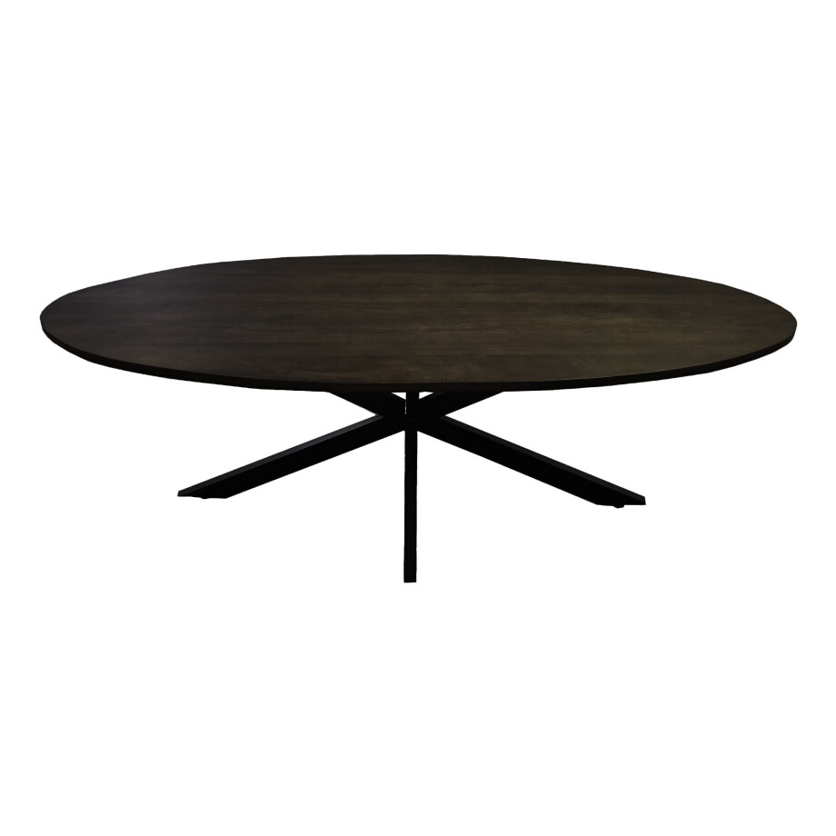 Livingfurn Ovale Eettafel 'Jesper' Mangohout, 240 x 110cm, kleur Bruin Livingfurn Ovale Eettafel 'Jesper' Mangohout, 240 x 110cm, kleur Bruin afbeelding 1