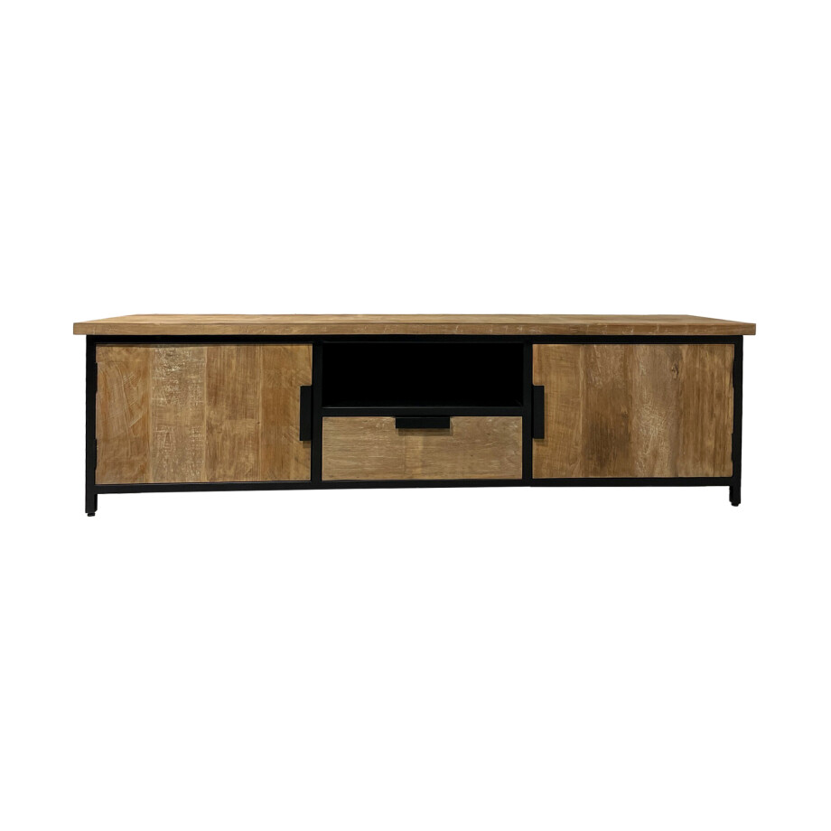 Livingfurn TV-meubel 'Tomar' Teakhout, 180cm Livingfurn TV-meubel 'Tomar' Teakhout, 180cm afbeelding