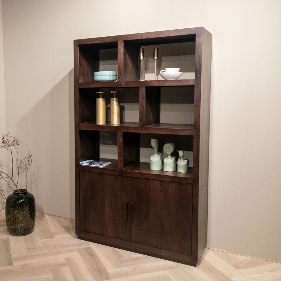 Livingfurn Wandkast 'Jaxx' Mangohout, 200 x 120cm Livingfurn Wandkast 'Jaxx' Mangohout, 200 x 120cm afbeelding