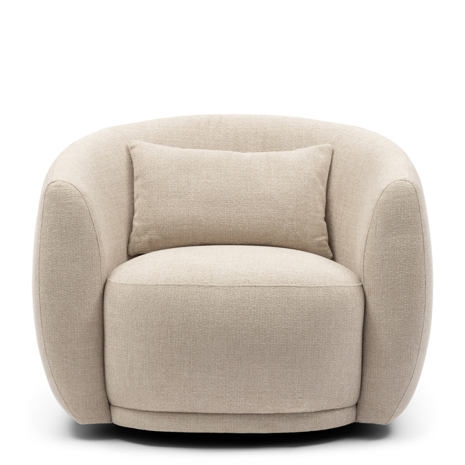 Draaibare fauteuil Leonardo, Naturel afbeelding 1