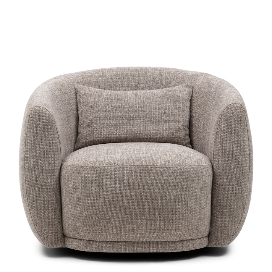 Draaibare fauteuil Leonardo, Taupe afbeelding 1