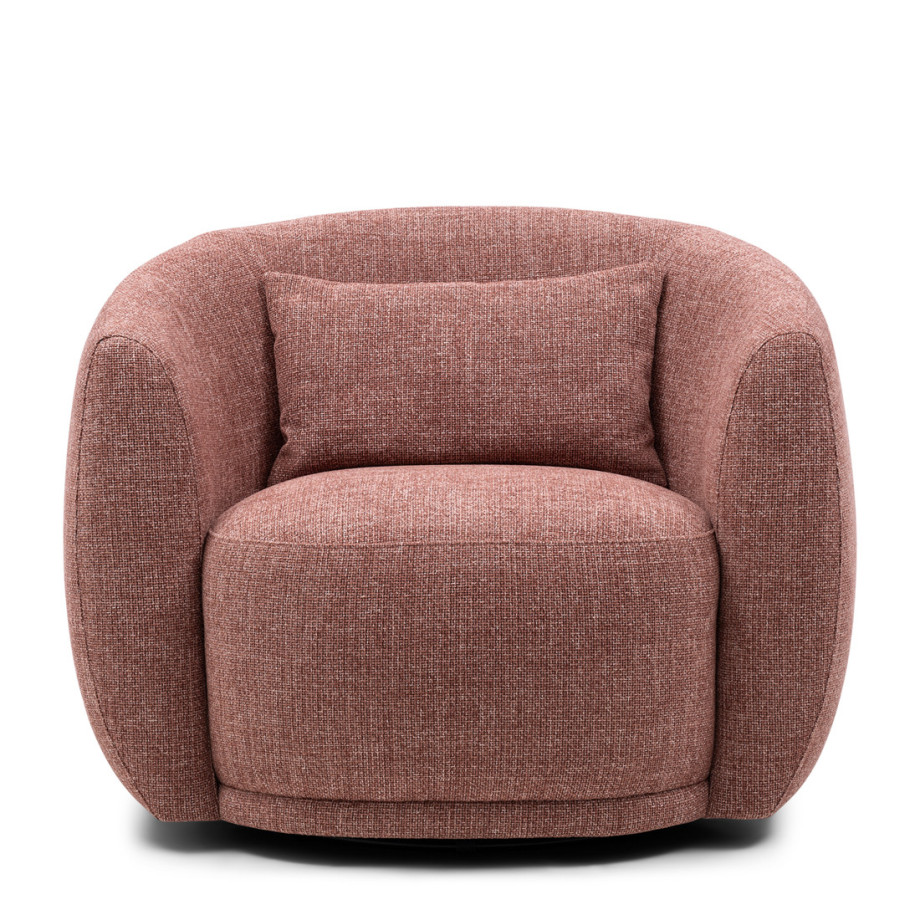 Draaibare fauteuil Leonardo, Koraalroze afbeelding 1