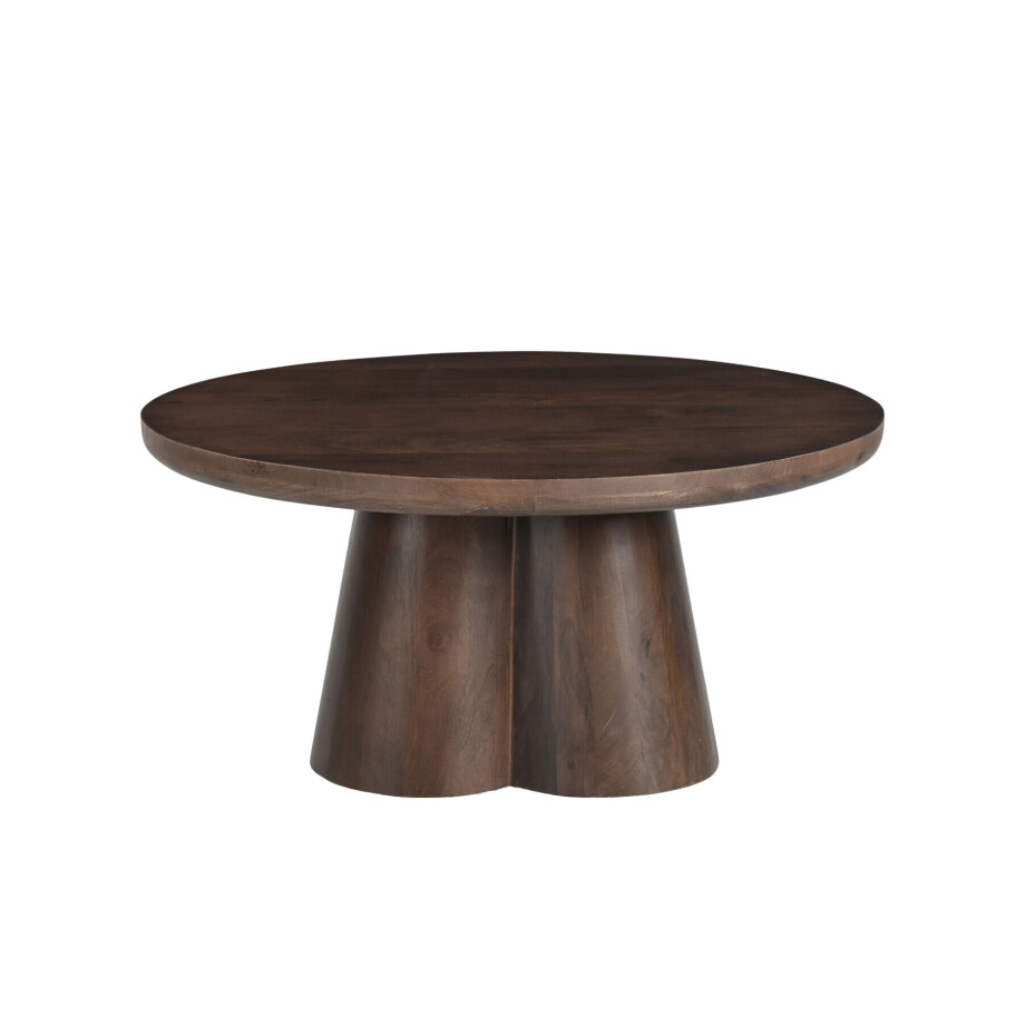 Brix Ronde Salontafel 'Clubs' Mangohout, 80cm Brix Ronde Salontafel 'Clubs' Mangohout, 80cm afbeelding