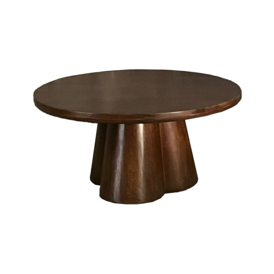 Brix Ronde Salontafel 'Clubs' Mangohout, 80cm afbeelding 