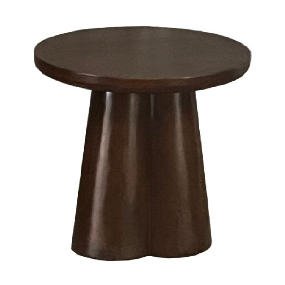 Brix Ronde Bijzettafel 'Clubs' Mangohout, 50cm afbeelding 