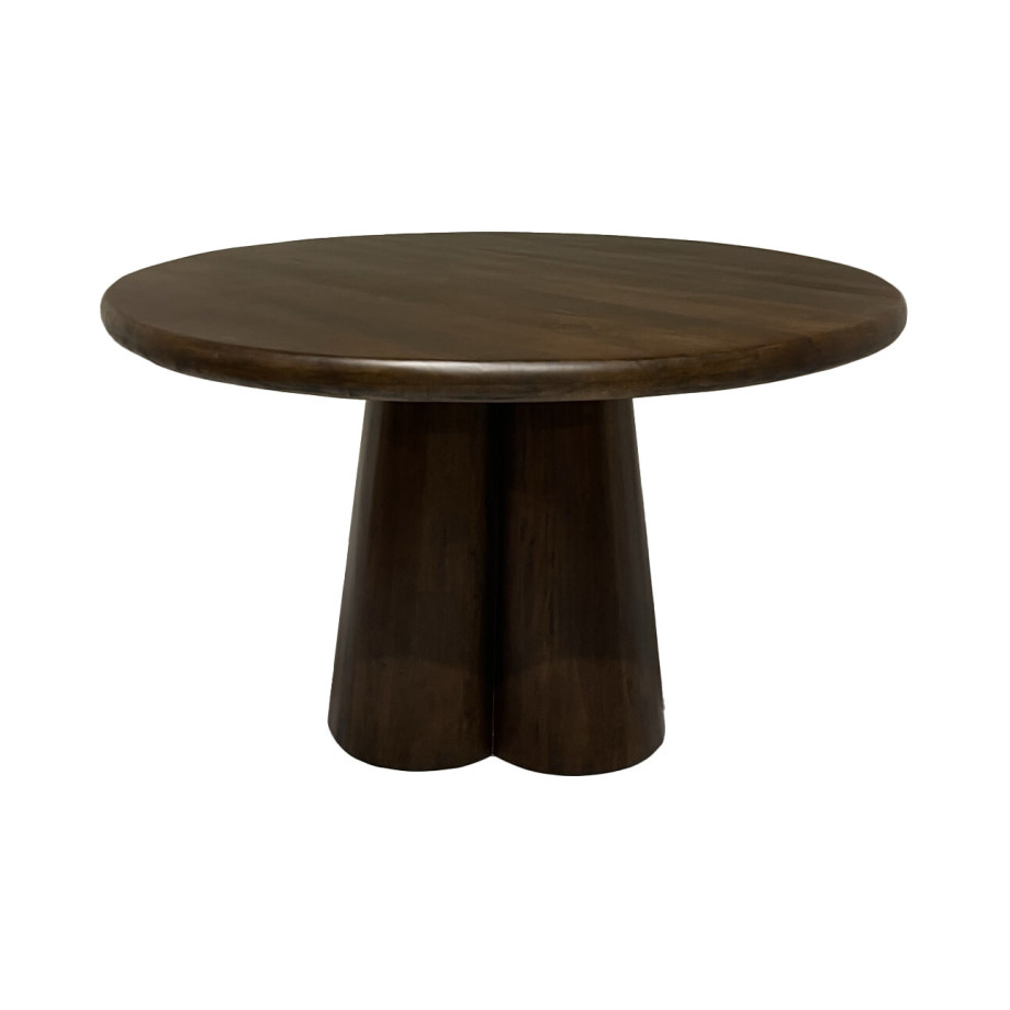 Livingfurn Ronde Eettafel 'Clubs' Mangohout, 130cm afbeelding 