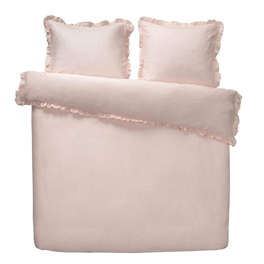 2e Halve Prijs Leen Bakker - Dekbedovertrek Cato Effen - 240x200/220 Cm - Katoen - Roze 2e Halve Prijs Leen Bakker - Dekbedovertrek Cato Effen - 240x200/220 Cm - Katoen - Roze afbeelding 1