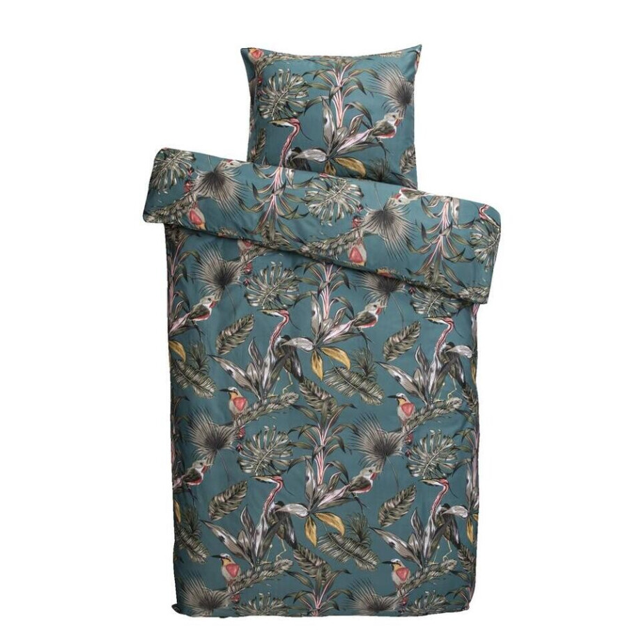 2e Halve Prijs Leen Bakker - Royal Dekbedovertrek Sophia Bloemen - 140x200/220 Cm - Katoen Satijn - Blauw 2e Halve Prijs Leen Bakker - Royal Dekbedovertrek Sophia Bloemen - 140x200/220 Cm - Katoen Satijn - Blauw afbeelding 1