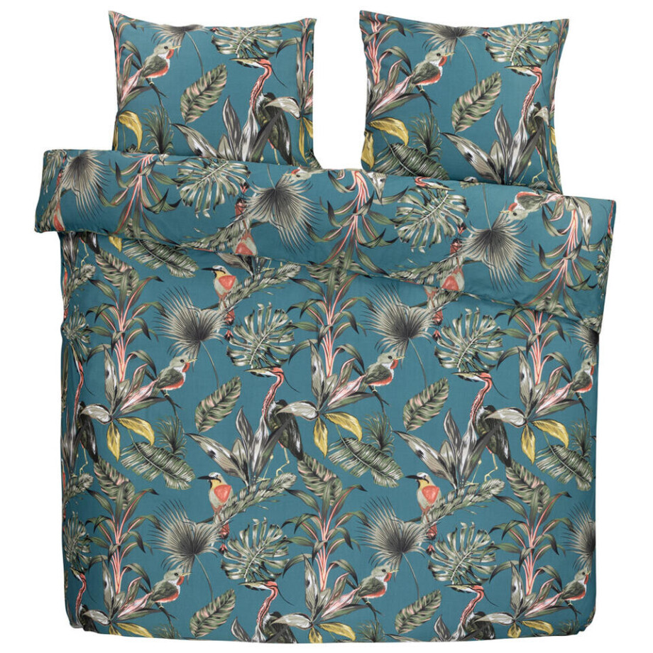 2e Halve Prijs Leen Bakker - Royal Dekbedovertrek Sophia Bloemen - 200x200/220 Cm - Katoen Satijn - Blauw 2e Halve Prijs Leen Bakker - Royal Dekbedovertrek Sophia Bloemen - 200x200/220 Cm - Katoen Satijn - Blauw afbeelding 1