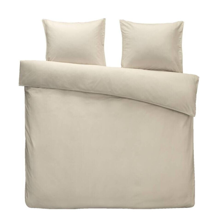 2e Halve Prijs Leen Bakker - Dekbedovertrek Daan - Zand - 200x200/220 Cm - Katoen - Beige afbeelding 1