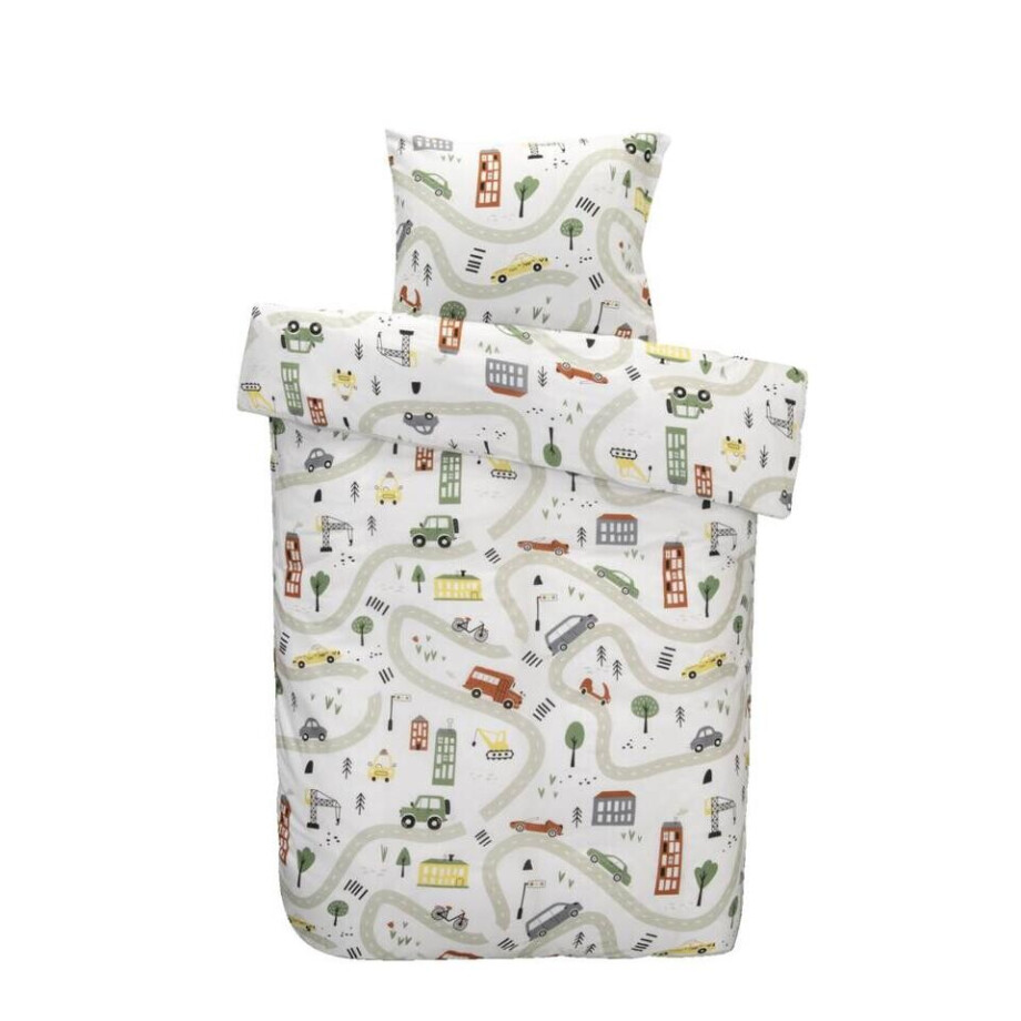 2e Halve Prijs Leen Bakker - Dekbedovertrek Luuk - Multicolour - 140x200 Cm - Katoen - Multikleur afbeelding 1