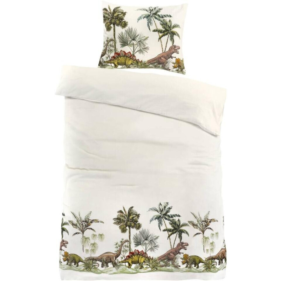 2e Halve Prijs Leen Bakker - Dekbedovertrek Noah - 140x200 Cm - Katoen - Wit 2e Halve Prijs Leen Bakker - Dekbedovertrek Noah - 140x200 Cm - Katoen - Wit afbeelding 1