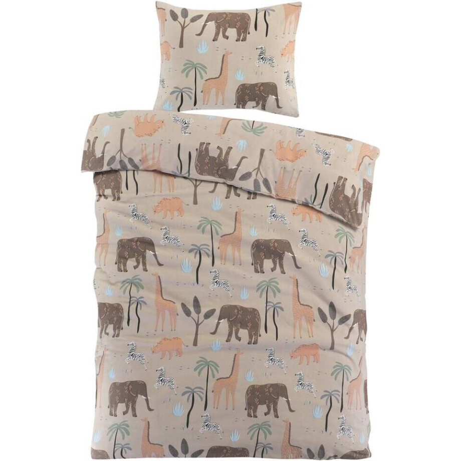 2e Halve Prijs Leen Bakker - Dekbedovertrek Benji - Zand - 140x200 Cm - Katoen - Beige 2e Halve Prijs Leen Bakker - Dekbedovertrek Benji - Zand - 140x200 Cm - Katoen - Beige afbeelding 1