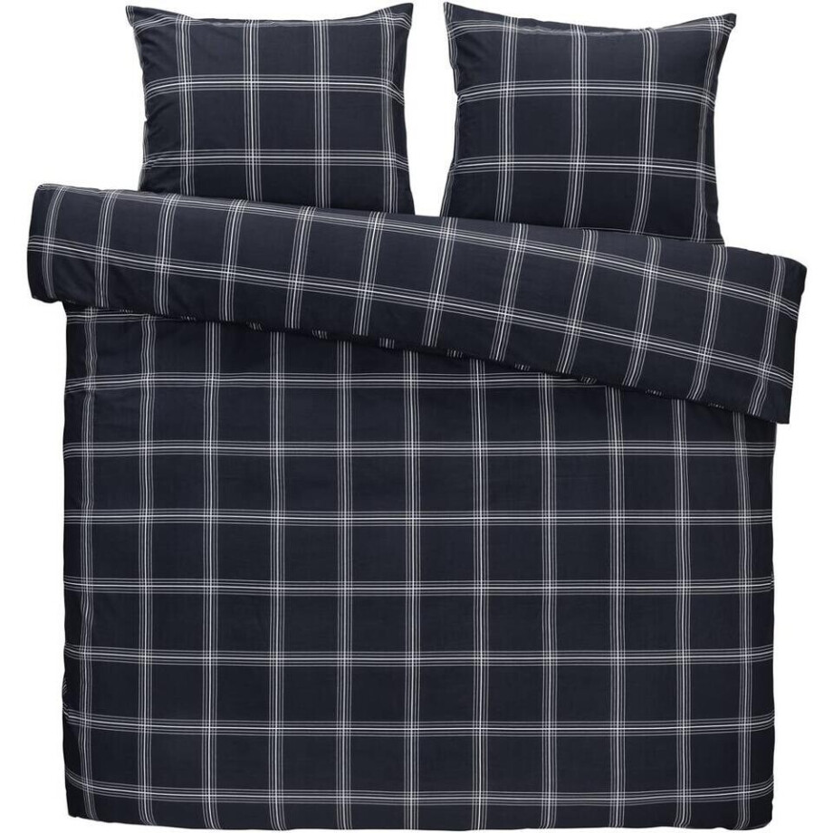 2e Halve Prijs Leen Bakker - Dekbedovertrek Brussel - 200x200/220 Cm - Katoen - Blauw 2e Halve Prijs Leen Bakker - Dekbedovertrek Brussel - 200x200/220 Cm - Katoen - Blauw afbeelding 1