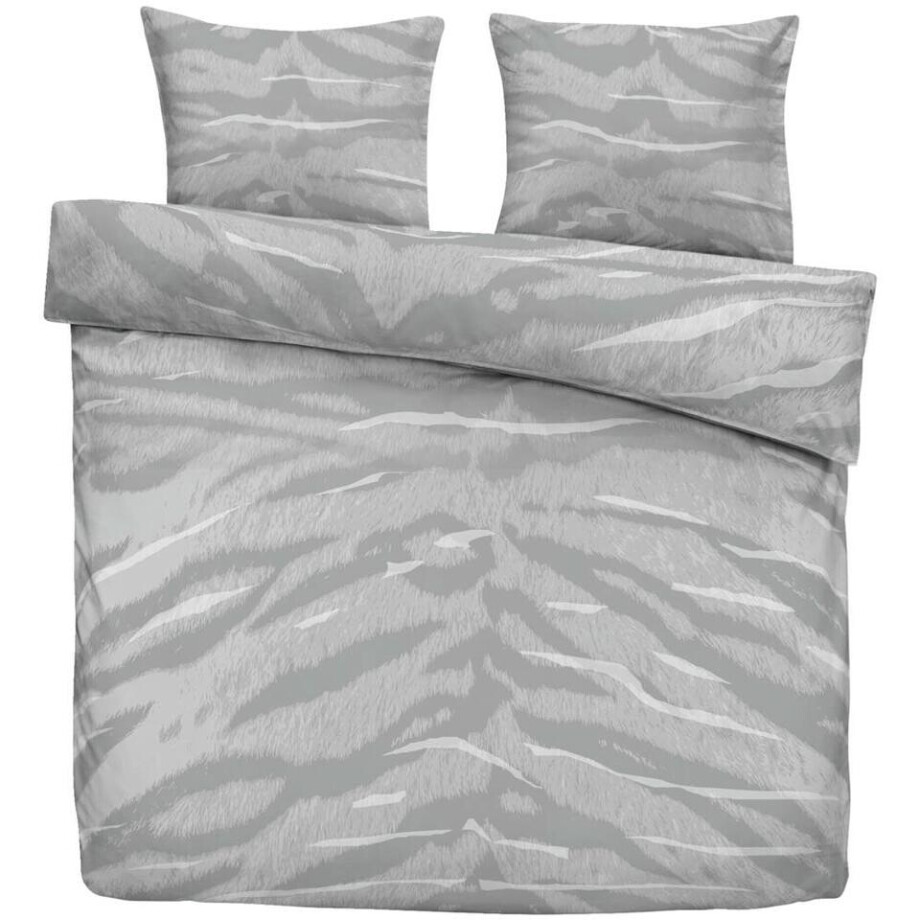 2e Halve Prijs Leen Bakker - Dekbedovertrek Guyana - 240x220 Cm - Polyester - Grijs 2e Halve Prijs Leen Bakker - Dekbedovertrek Guyana - 240x220 Cm - Polyester - Grijs afbeelding 1