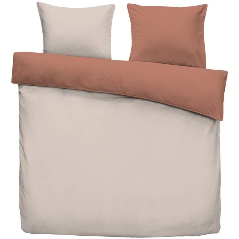 Leen Bakker - Dekbedovertrek Ylse - 200x220 Cm - Polyester - Roze Leen Bakker - Dekbedovertrek Ylse - 200x220 Cm - Polyester - Roze afbeelding 1